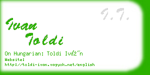 ivan toldi business card